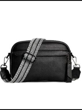 Genuine Leather Quilted Crossbody Bag RFID Small Handbag Purse